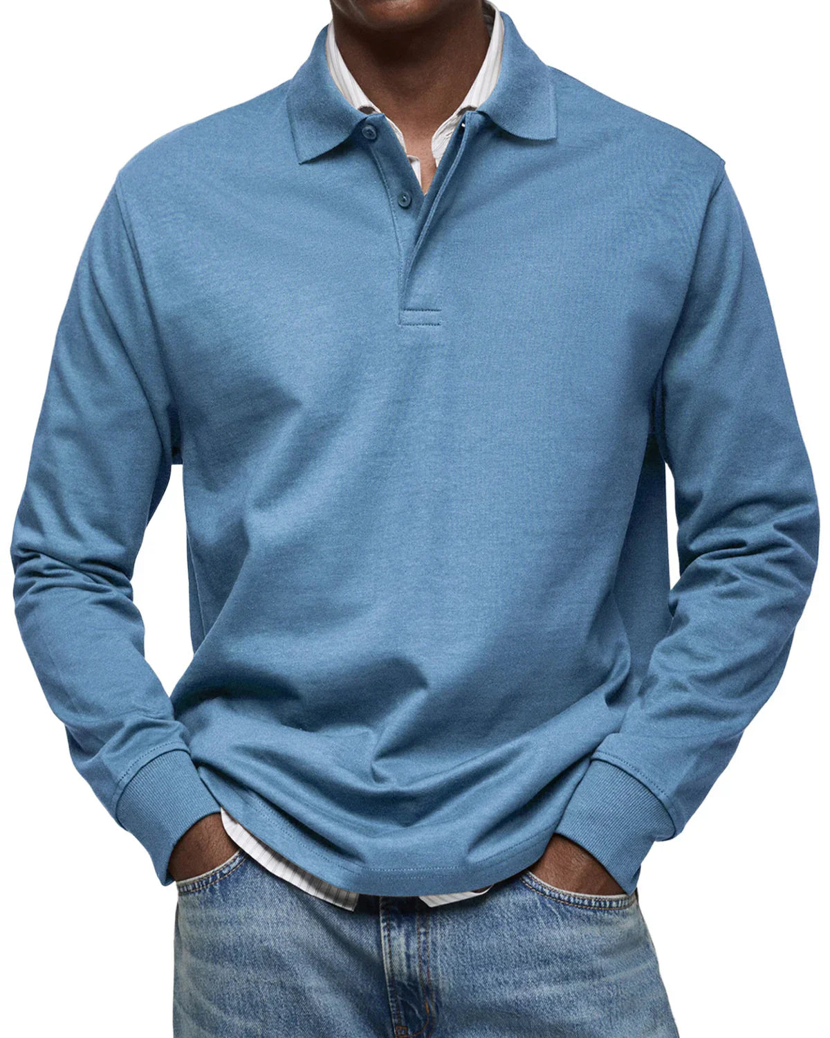 William™ | Casual Long Sleeve Polo Shirt