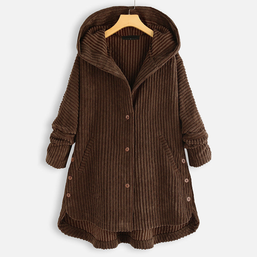Avi | Corduroy Hooded Coat