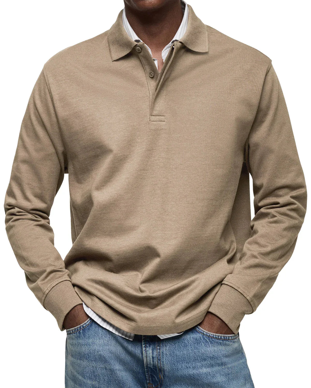 William™ | Casual Long Sleeve Polo Shirt