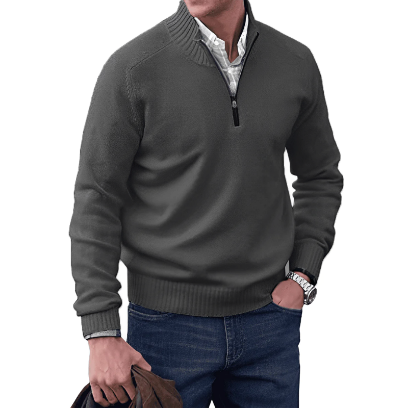 Noah | Cashmere Sweater with Zipper