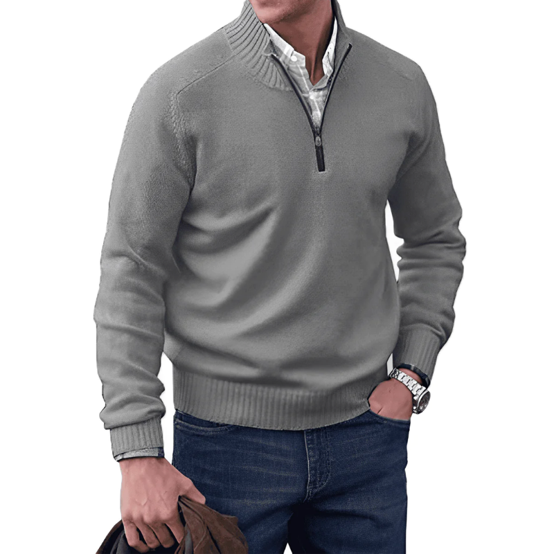 Noah | Cashmere Sweater with Zipper