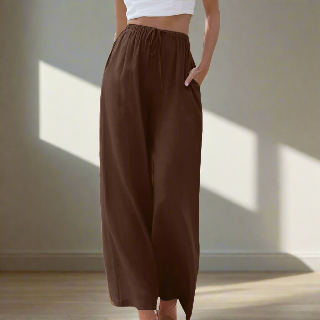 Pnina | Elegant Cotton And Linen Trousers