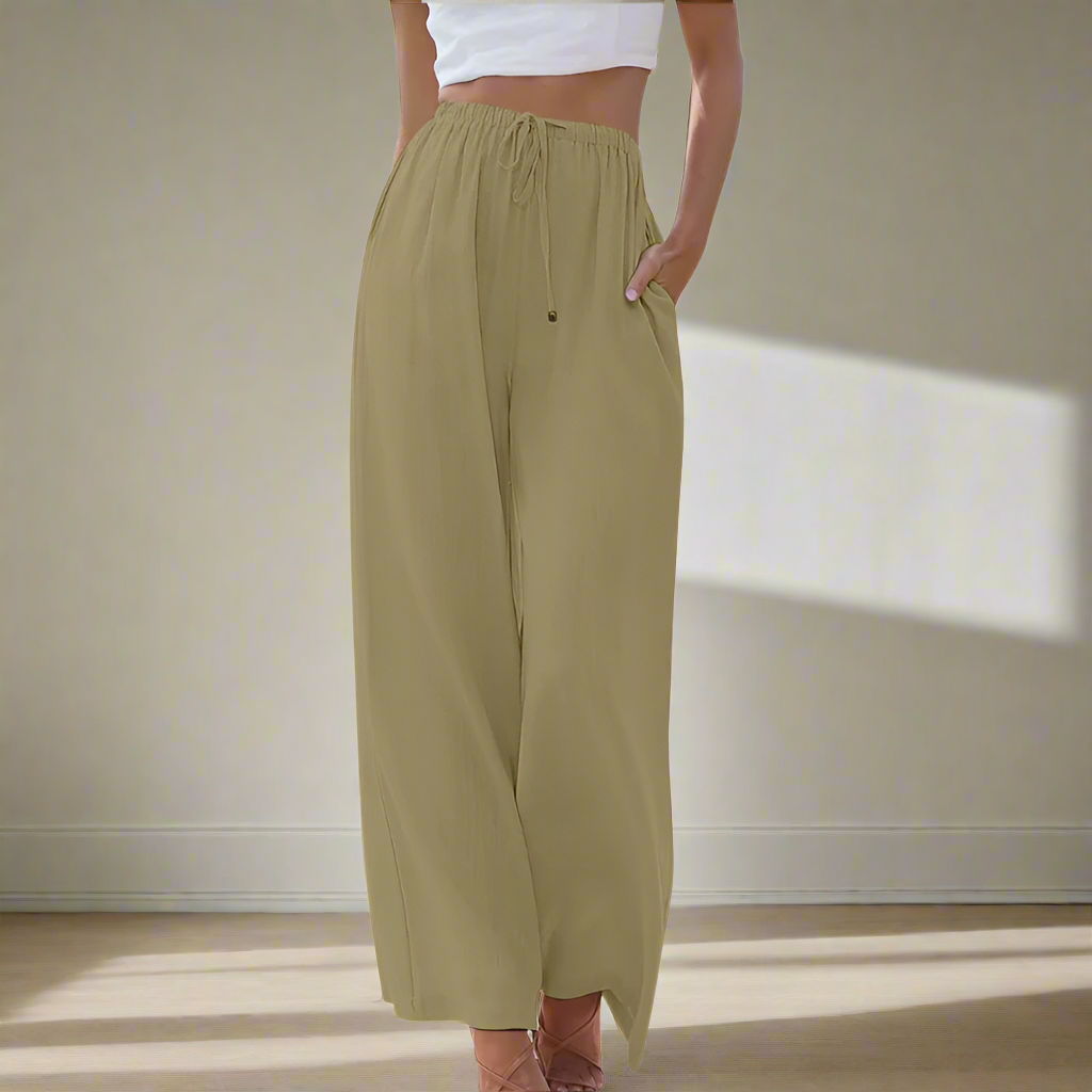 Pnina | Elegant Cotton And Linen Trousers