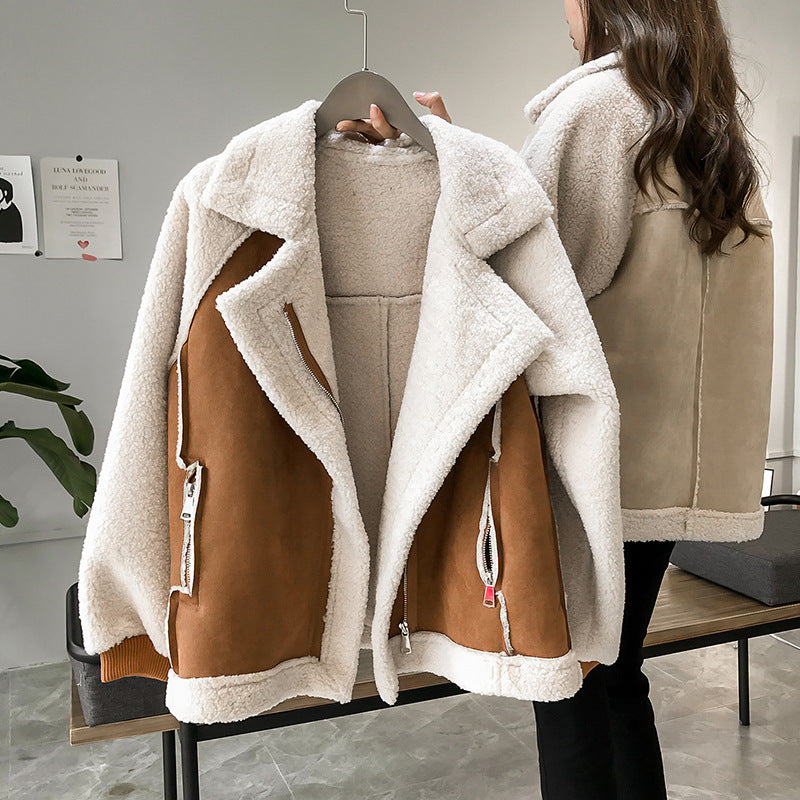 Brielle | Trendy Faux Shearling Zip-Up Jacket
