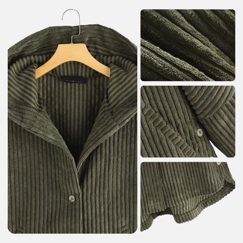 Avi | Corduroy Hooded Coat