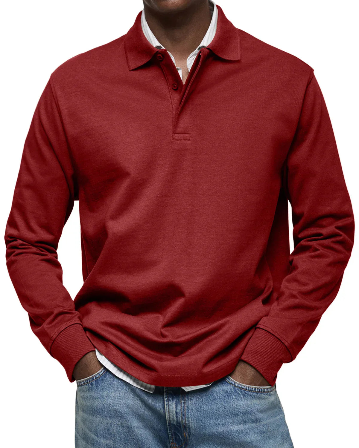William™ | Casual Long Sleeve Polo Shirt