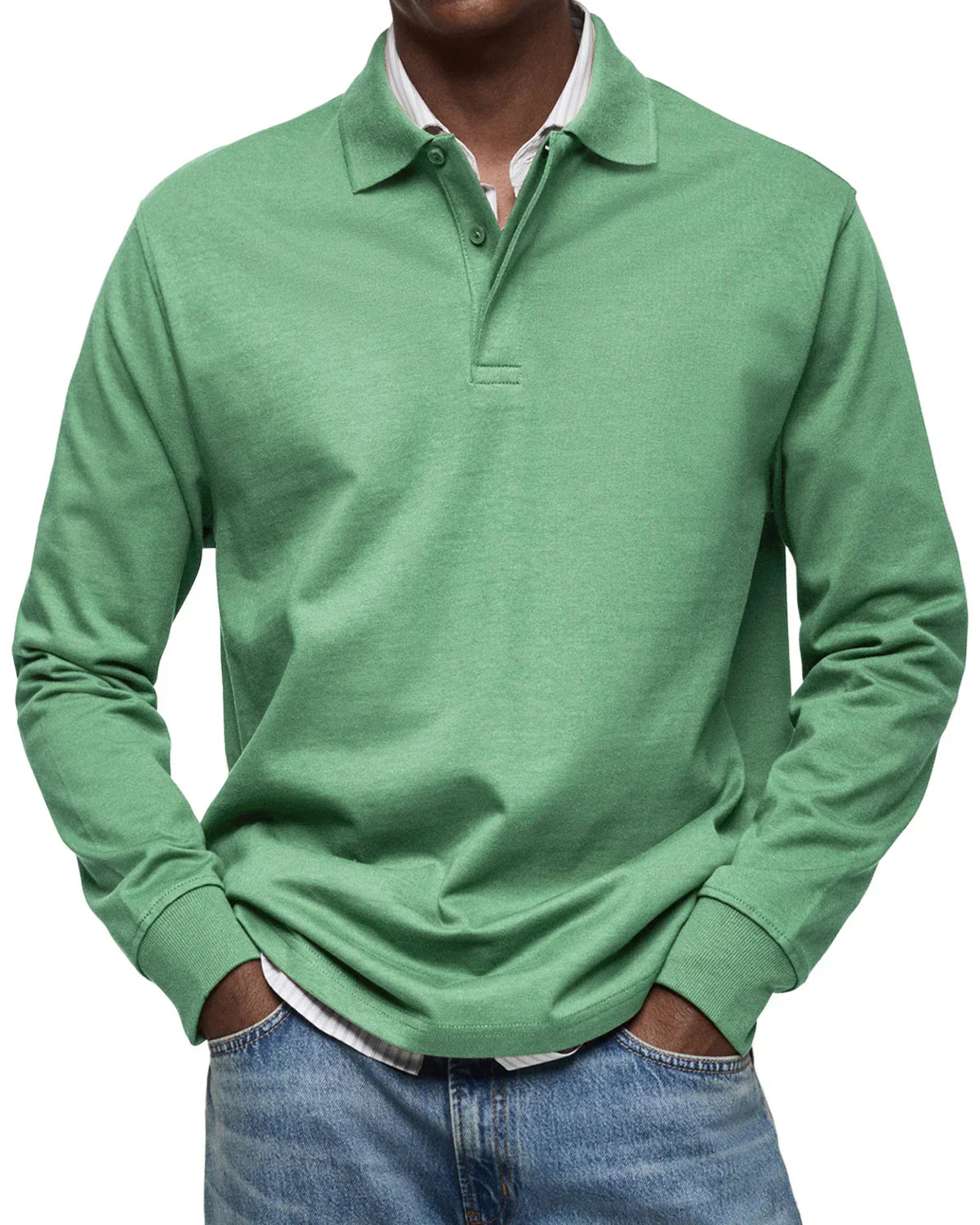 William™ | Casual Long Sleeve Polo Shirt
