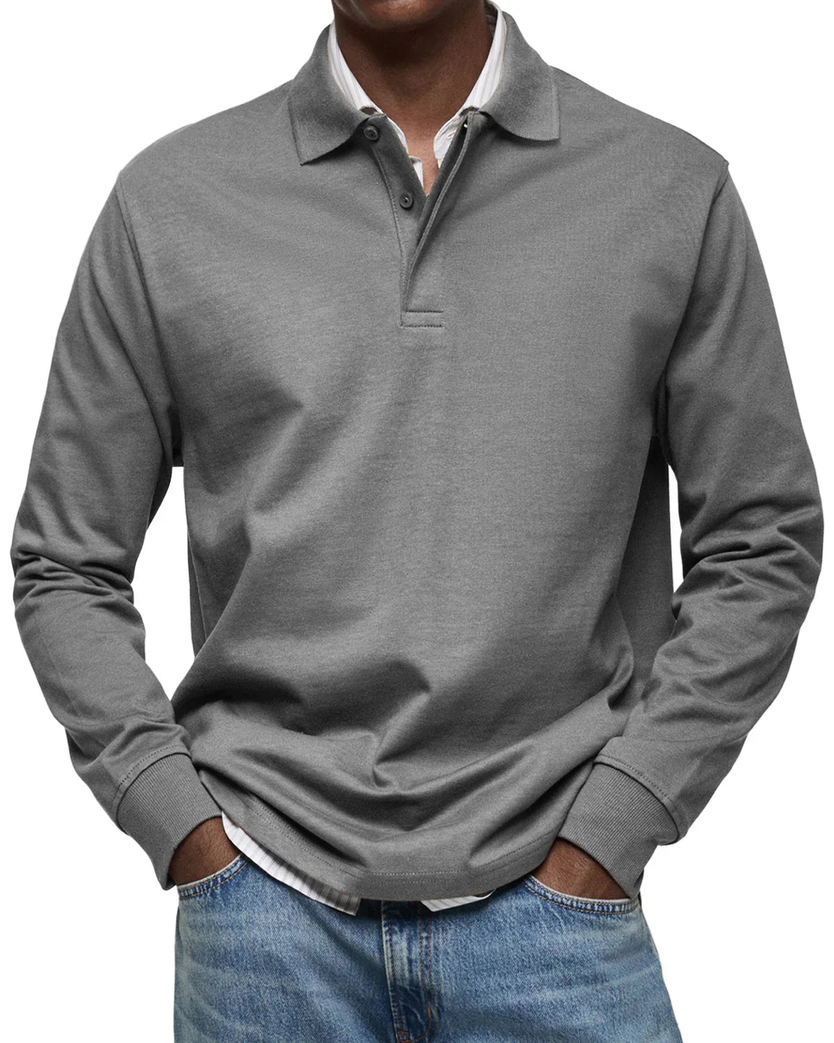 William™ | Casual Long Sleeve Polo Shirt