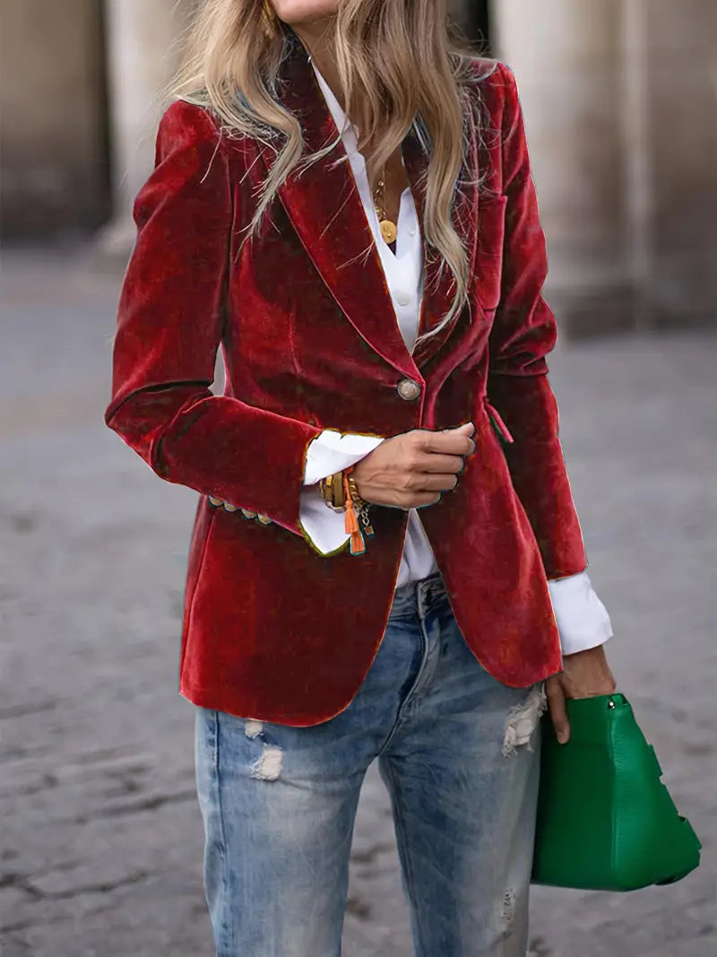 Nicola | Elegant Velvet Blazer