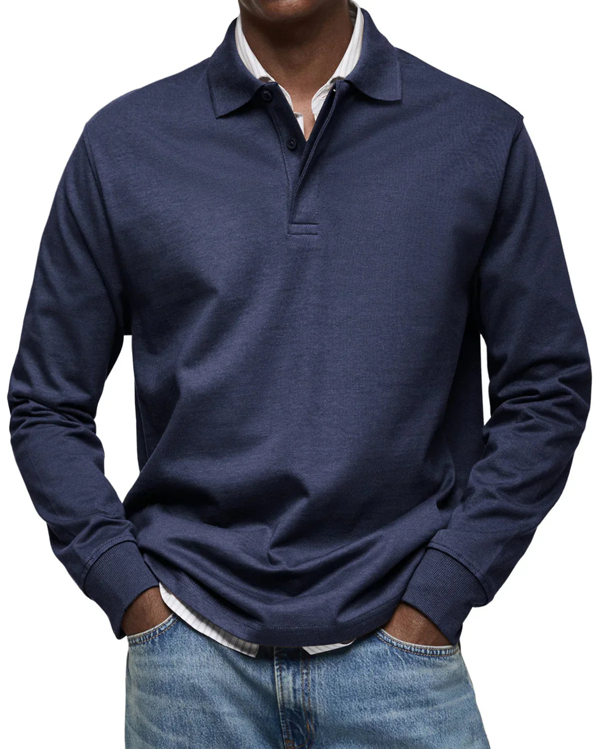 William™ | Casual Long Sleeve Polo Shirt