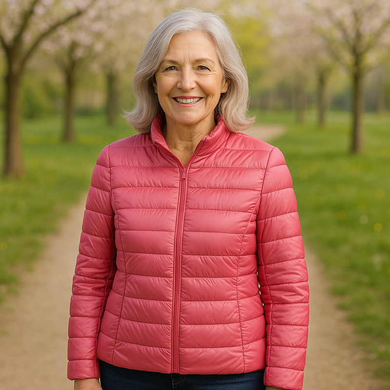 Freja Padded Mid-Coat | Salmon