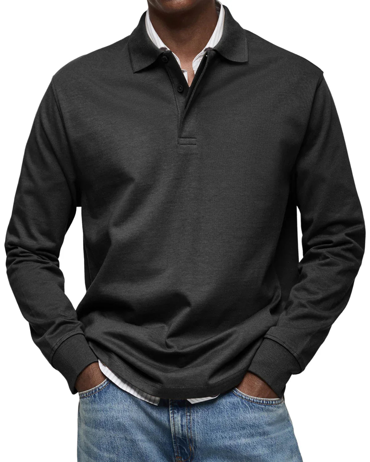 William™ | Casual Long Sleeve Polo Shirt