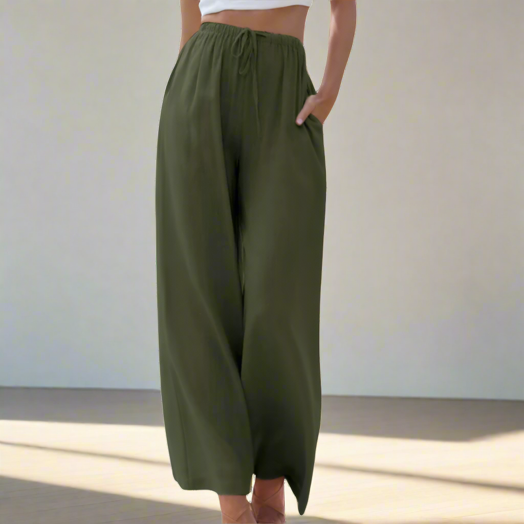 Pnina | Elegant Cotton And Linen Trousers