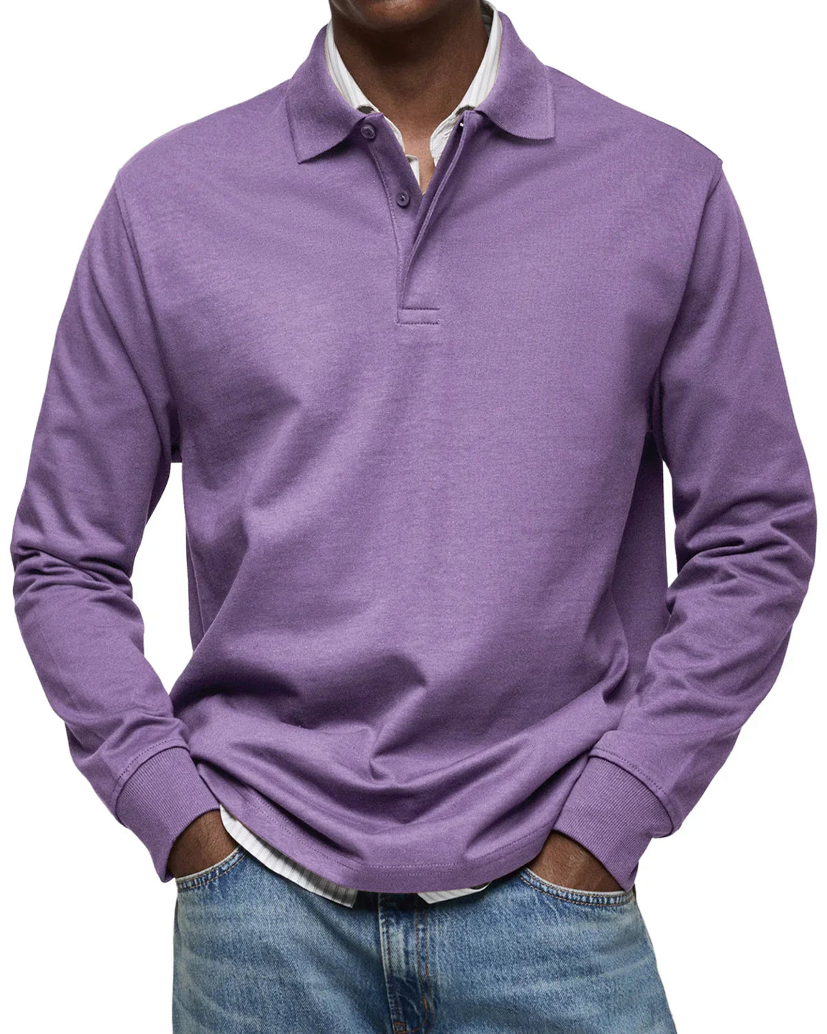 William™ | Casual Long Sleeve Polo Shirt