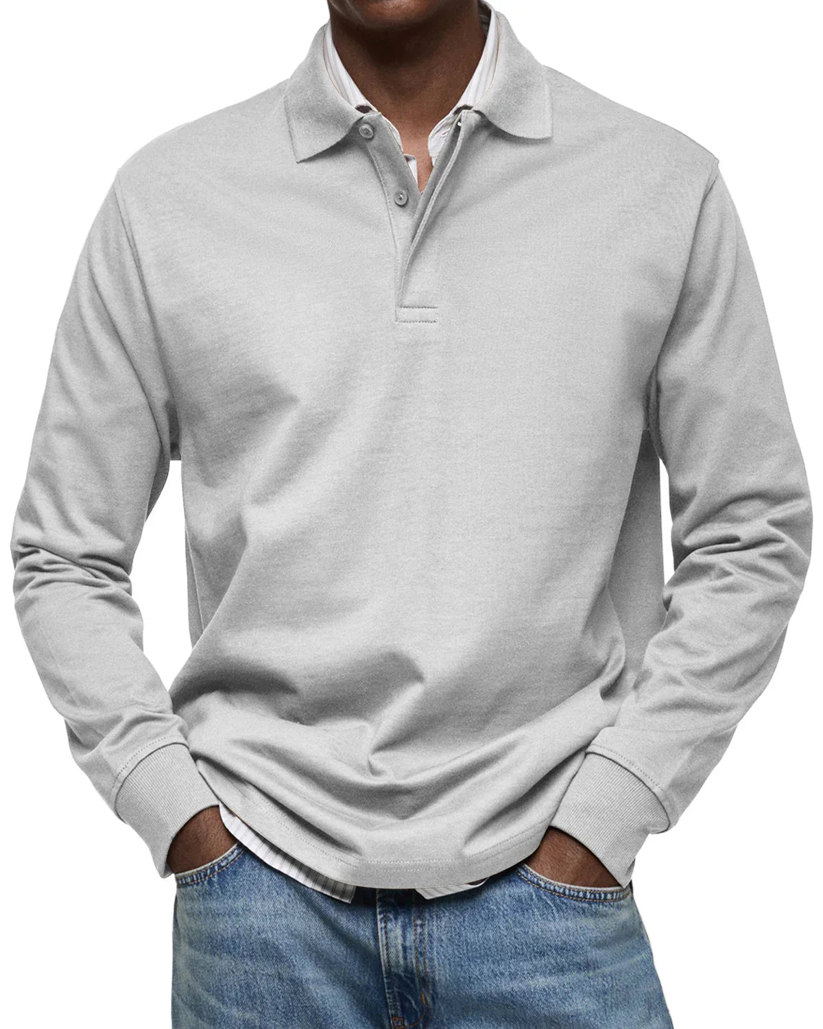 William™ | Casual Long Sleeve Polo Shirt