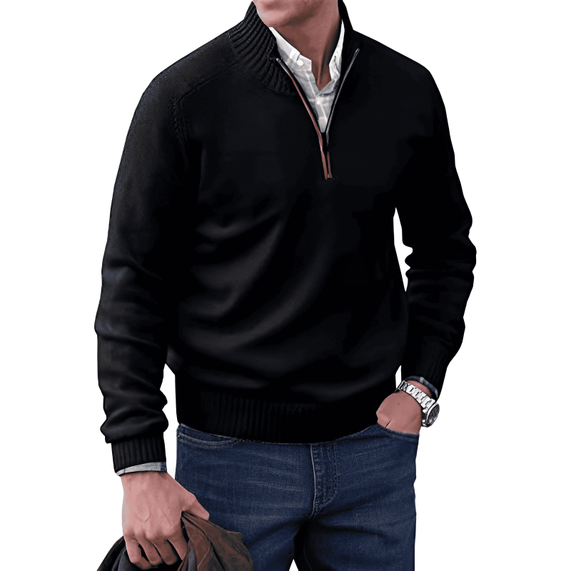 Noah | Cashmere Sweater with Zipper