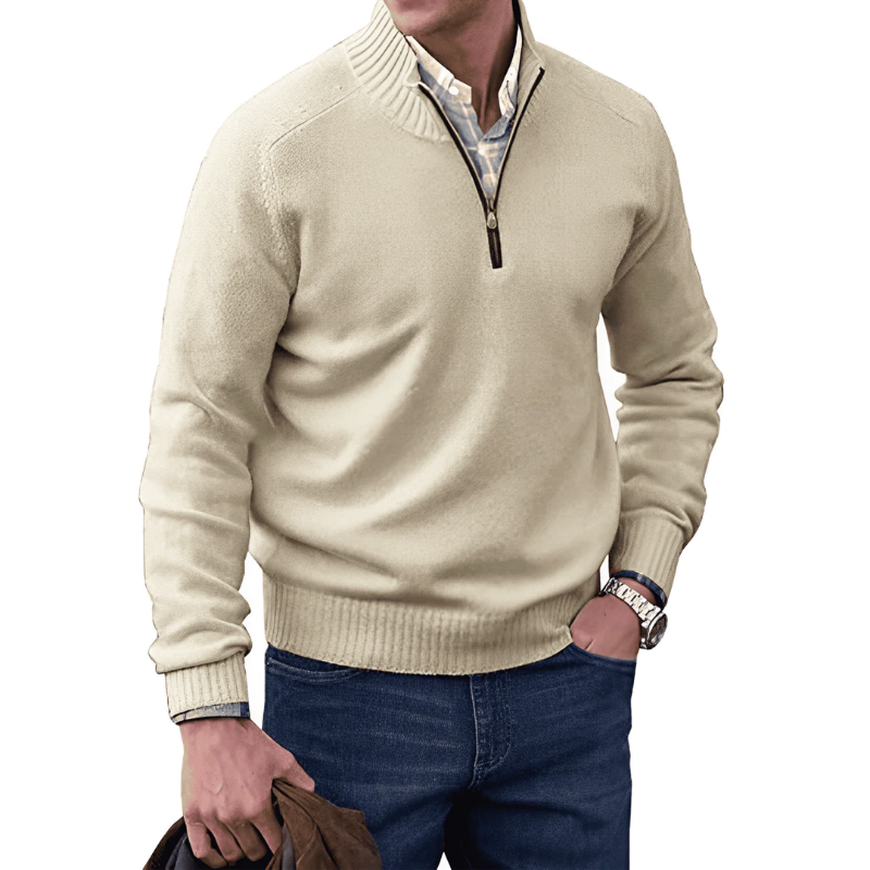 Noah | Cashmere Sweater with Zipper