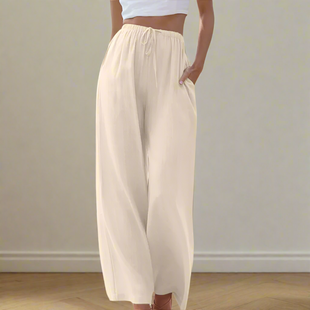 Pnina | Elegant Cotton And Linen Trousers