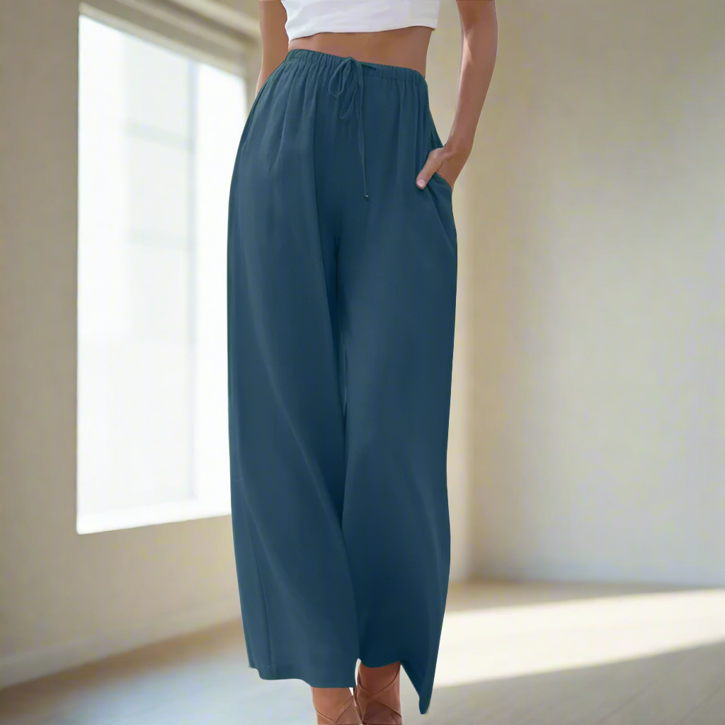 Pnina | Elegant Cotton And Linen Trousers