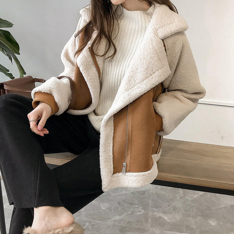 Brielle | Trendy Faux Shearling Zip-Up Jacket