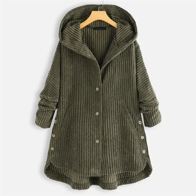 Avi | Corduroy Hooded Coat